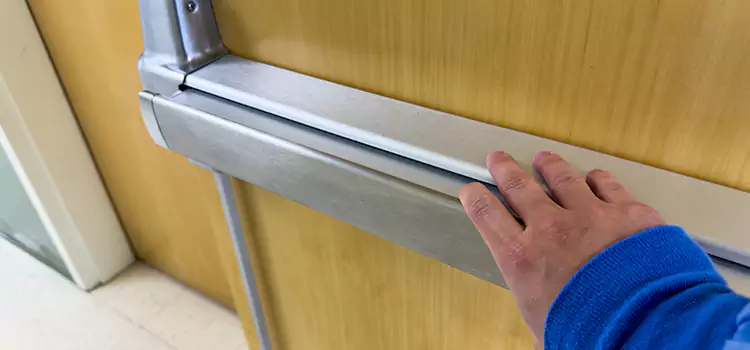 Installing a Push Bar on a Door Darien